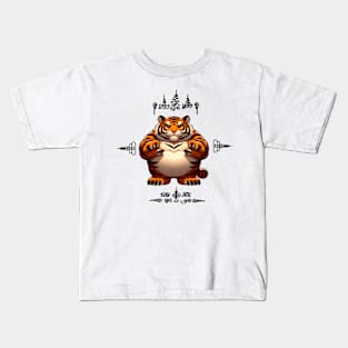 Thai Tattoo Parody "Sak Yant Tiger" Kids T-Shirt